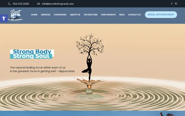 Barrett Chiropractic home page: Strong Body, Strong Soul